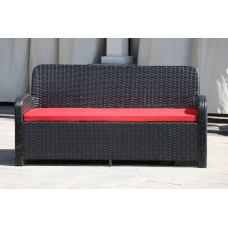 Диван з ротангу Амелія, чорний