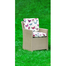 Крісло із штучного ротангу Прованс, бежево-коричневий