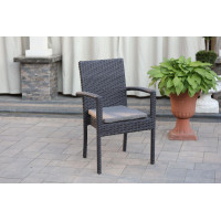 Крісло із штучного ротангу Класік, антрацит