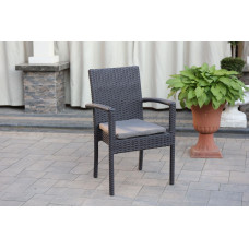 Крісло із штучного ротангу Класік, антрацит