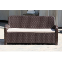 Диван з ротангу Амелія, коричневий