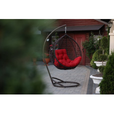 Крісло-гойдалка Кокон, коричневий