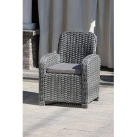 Крісло із штучного ротангу Амелія, сірий