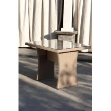 Стіл із ротангу Рондо бежевий, 110*80*75