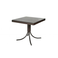 Стіл з ротангу Меріленд, коричневий 80*80*75