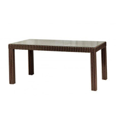 Стіл з ротангу Каліфорнія шоколадно-бежевий, 160*90*73