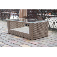 Стіл із ротангу Ріо бежево-коричневий, 70*48*47