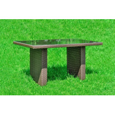 Стіл з ротангу Грація Міні коричневий, 120*60*65
