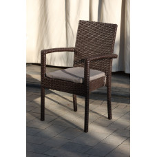 Крісло із штучного ротангу Класік, коричневий