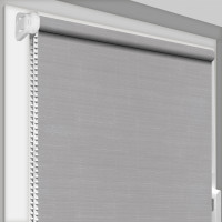 Рулонна штора ТМ "DecoSharm" Льон 7436 відкритого типу Світло-сірий 2000 x 1700 мм